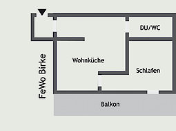 Grundriss - Ferienwohnung Birke